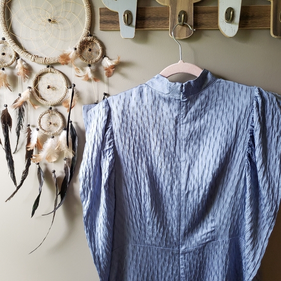 & Other Stories | Jacquard Puff Sleeve Mini Dress - Picture 8 of 9